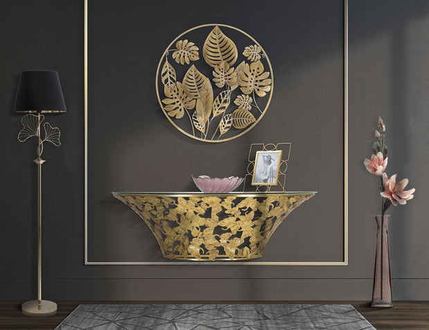 Mauro Ferretti Console Sospesa Foglie cm 120x40,5x37,2