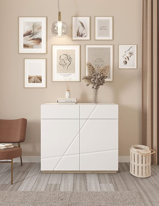 Lenart Credenza a 2 cassetti e 2 ante Futura 15 Bianco