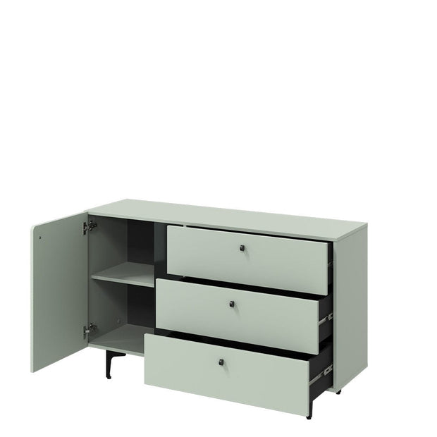 Lenart Credenza a 3 cassetti e 1 anta Colours Small CS 04 Opaco Verde