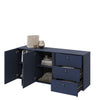 Lenart Credenza a 3 cassetti e 2 ante Colours Medium CS 02 Opaco Blu