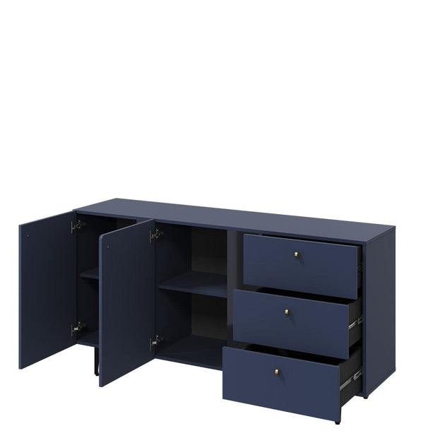 Lenart Credenza a 3 cassetti e 2 ante Colours Medium CS 02 Opaco Blu