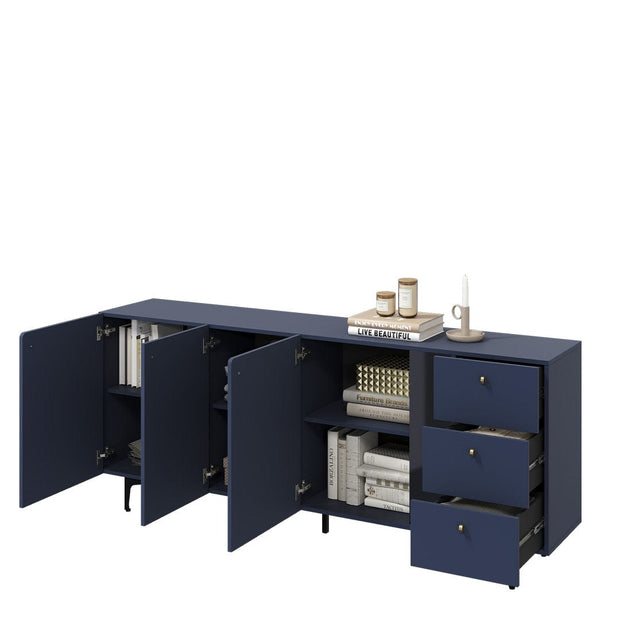 Lenart Credenza a 3 cassetti e 3 ante Colours Large CS 03 Opaco Blu