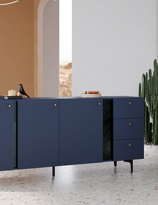 Lenart Credenza a 3 cassetti e 3 ante Colours Large CS 03 Opaco Blu
