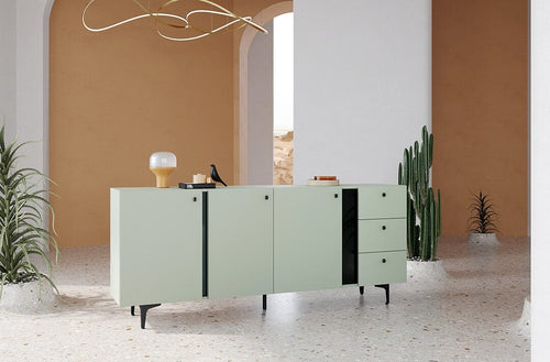Lenart Credenza a 3 cassetti e 3 ante Colours Large CS 03 Opaco Verde