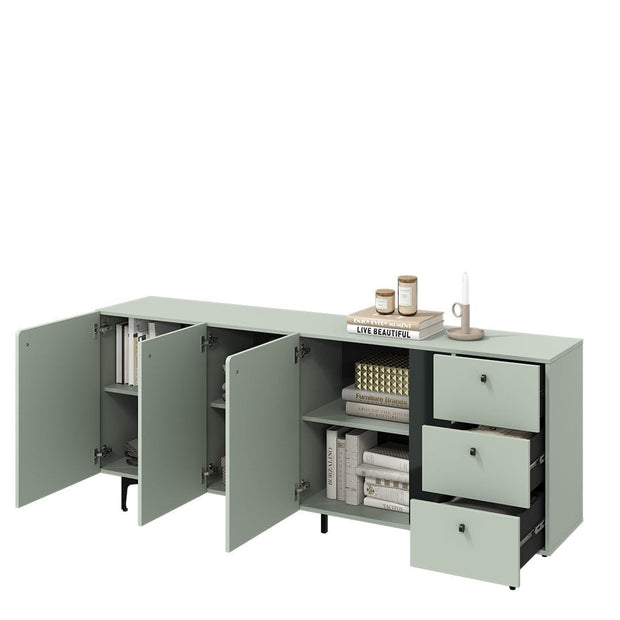 Lenart Credenza a 3 cassetti e 3 ante Colours Large CS 03 Opaco Verde