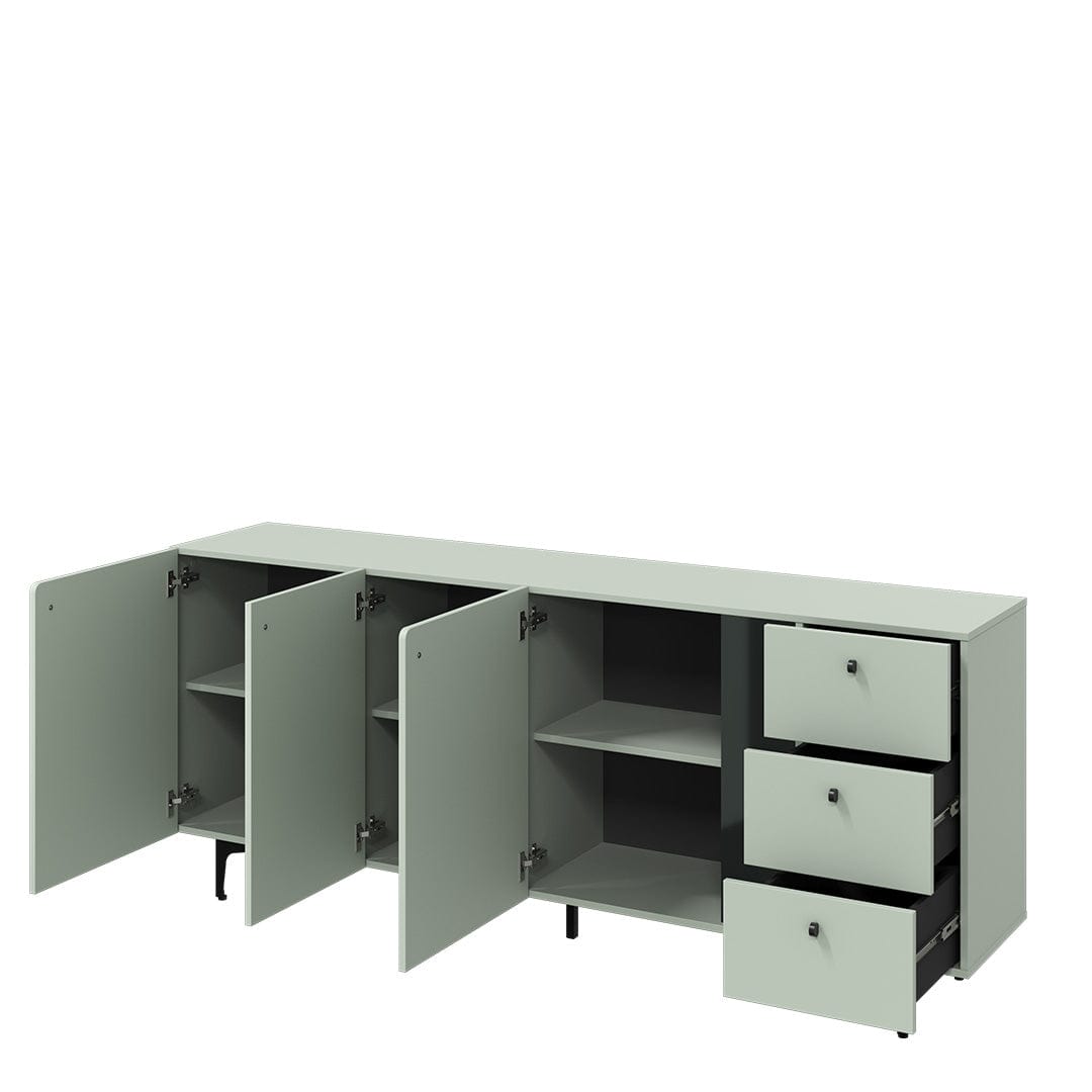Lenart Credenza a 3 cassetti e 3 ante Colours Large CS 03 Opaco Verde