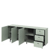 Lenart Credenza a 3 cassetti e 3 ante Colours Large CS 03 Opaco Verde