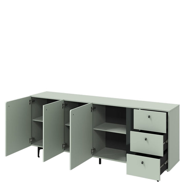 Lenart Credenza a 3 cassetti e 3 ante Colours Large CS 03 Opaco Verde