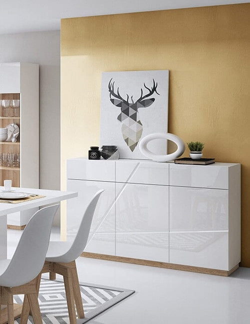 Lenart Credenza a 3 cassetti e 3 ante Futura 08 Bianco
