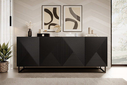 Bogart Credenza a 4 ante Asha 200-4D Nero