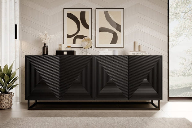 Bogart Credenza a 4 ante Asha 200-4D Nero