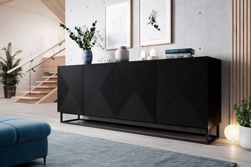 Bogart Credenza a 4 ante Asha 200-4D Nero