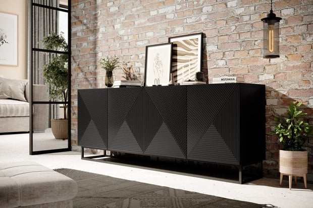 Bogart Credenza a 4 ante Asha 200-4D Nero