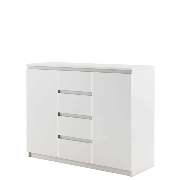Lenart Credenza a 4 cassetti e 2 ante Idea 04 Opaco Bianco