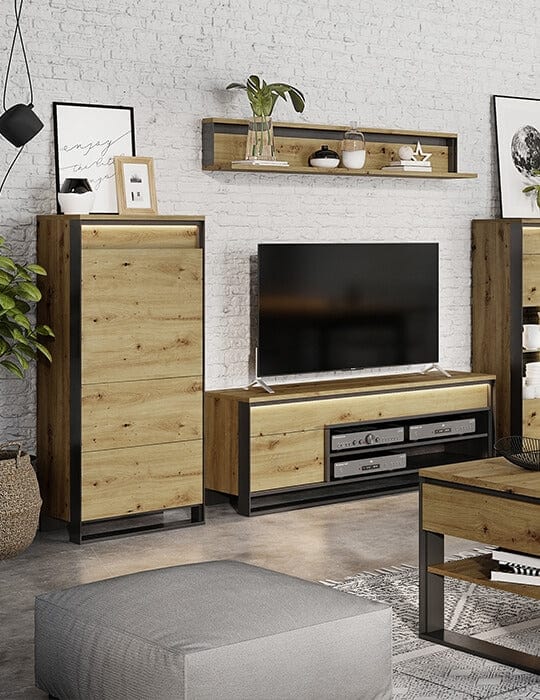 Lenart Credenza con 1 anta Quant 07 Quercia