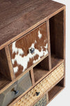 Bizzotto Credenza con 11 cassetti e 2 ante Dhaval Multicolore