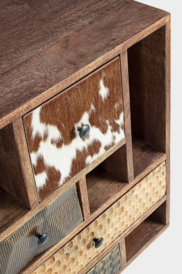Bizzotto Credenza con 11 cassetti e 2 ante Dhaval Multicolore
