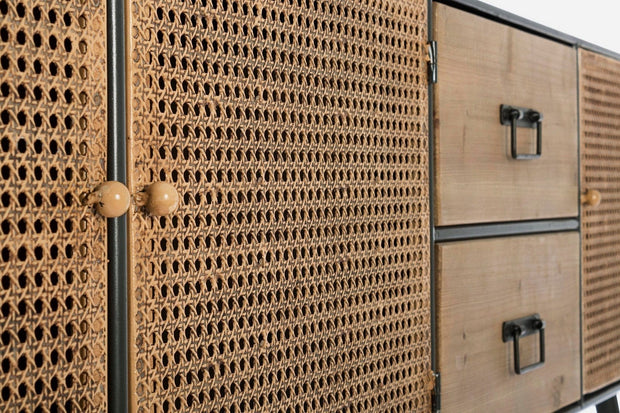 Bizzotto Credenza con 2 cassetti e 3 ante Elton Naturale