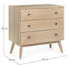 Bizzotto Credenza con 3 cassetti Alannis Naturale