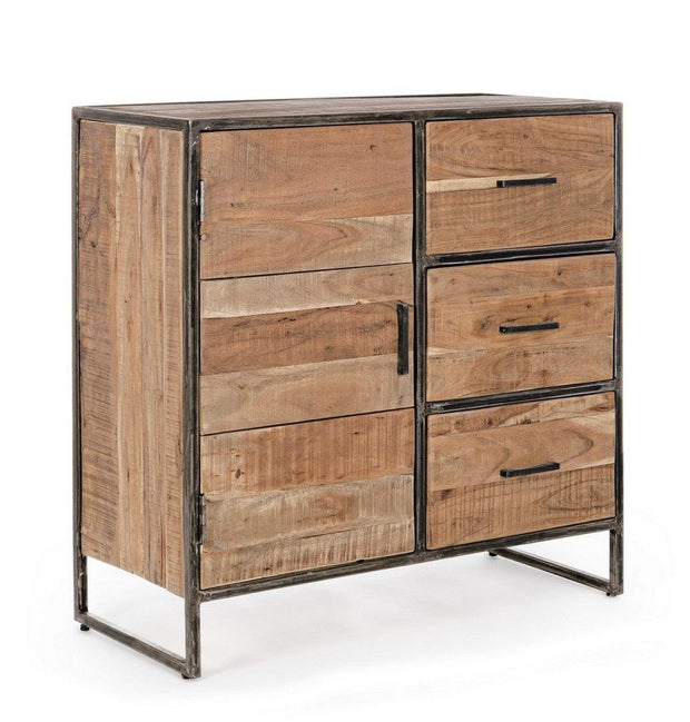 Bizzotto Credenza con 3 cassetti e 1 anta Elmer A Naturale