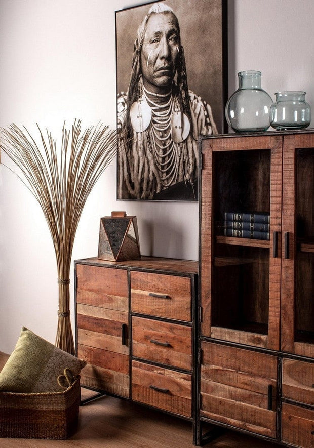 Bizzotto Credenza con 3 cassetti e 1 anta Elmer A Naturale