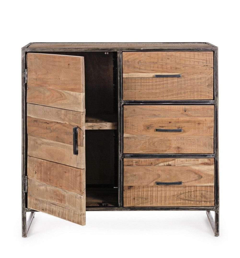 Bizzotto Credenza con 3 cassetti e 1 anta Elmer A Naturale