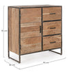 Bizzotto Credenza con 3 cassetti e 1 anta Elmer A Naturale