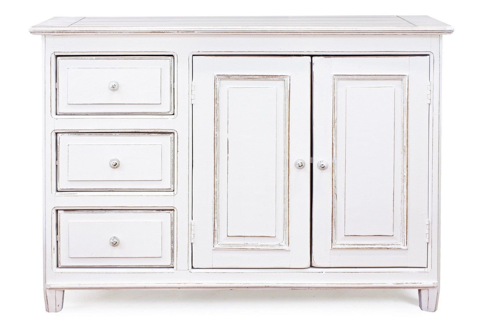 Bizzotto Credenza con 3 cassetti e 2 ante Colette Bianco