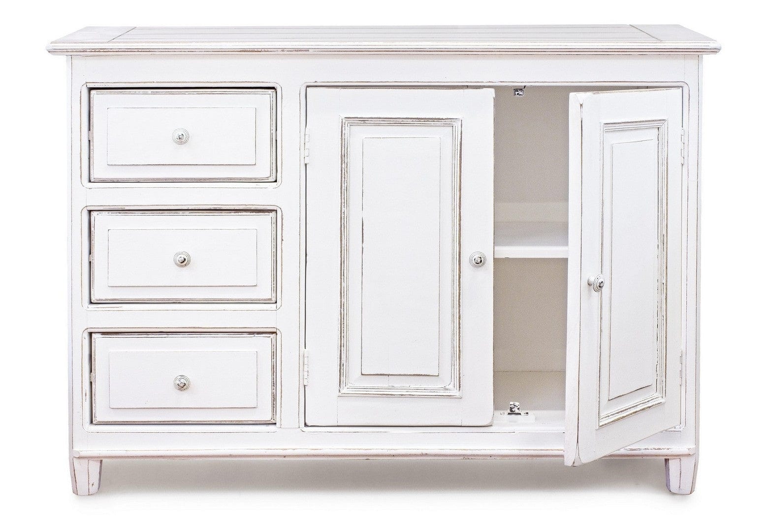 Bizzotto Credenza con 3 cassetti e 2 ante Colette Bianco