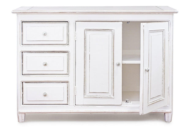 Bizzotto Credenza con 3 cassetti e 2 ante Colette Bianco