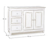 Bizzotto Credenza con 3 cassetti e 2 ante Colette Bianco