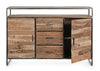 Bizzotto Credenza con 3 cassetti e 2 ante Elmer Naturale