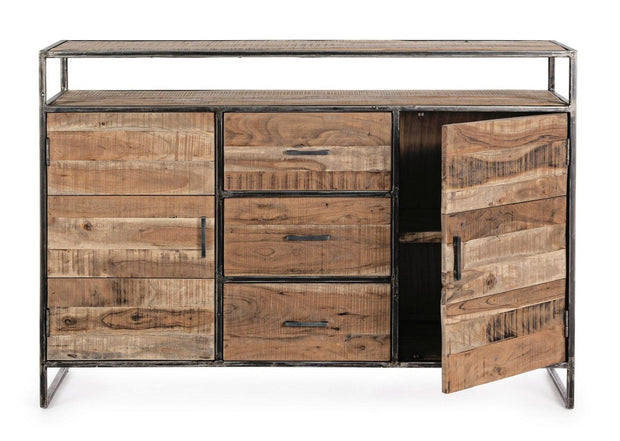 Bizzotto Credenza con 3 cassetti e 2 ante Elmer Naturale