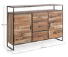 Bizzotto Credenza con 3 cassetti e 2 ante Elmer Naturale