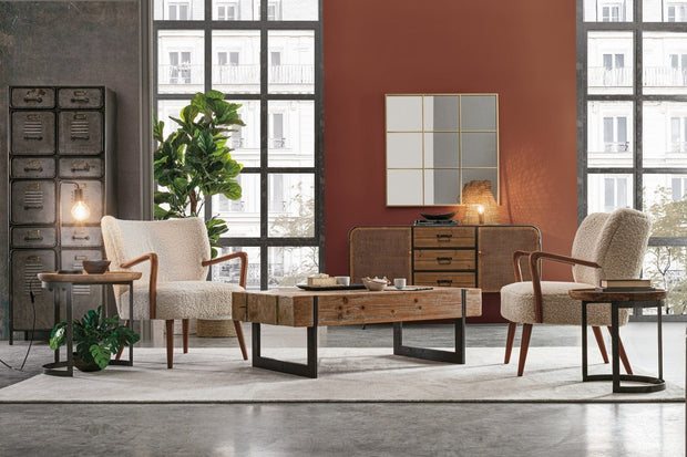 Bizzotto Credenza con 3 cassetti e 2 ante Elton Naturale