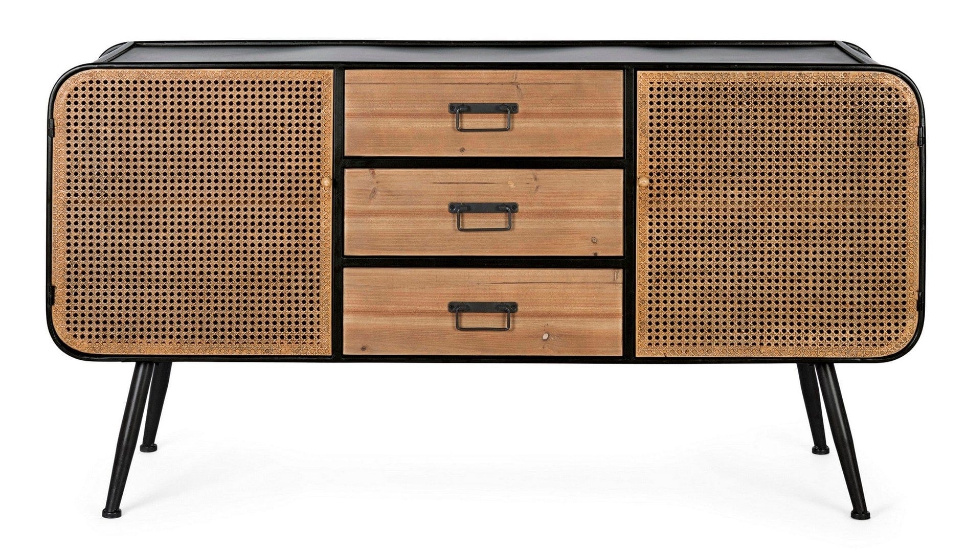 Bizzotto Credenza con 3 cassetti e 2 ante Elton Naturale
