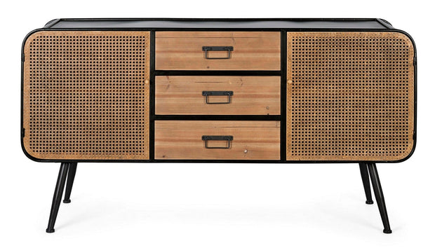 Bizzotto Credenza con 3 cassetti e 2 ante Elton Naturale