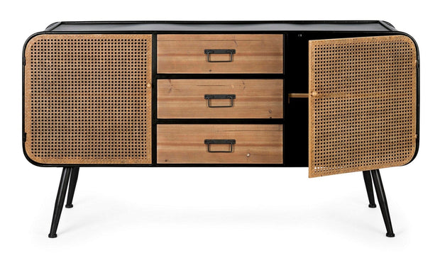 Bizzotto Credenza con 3 cassetti e 2 ante Elton Naturale