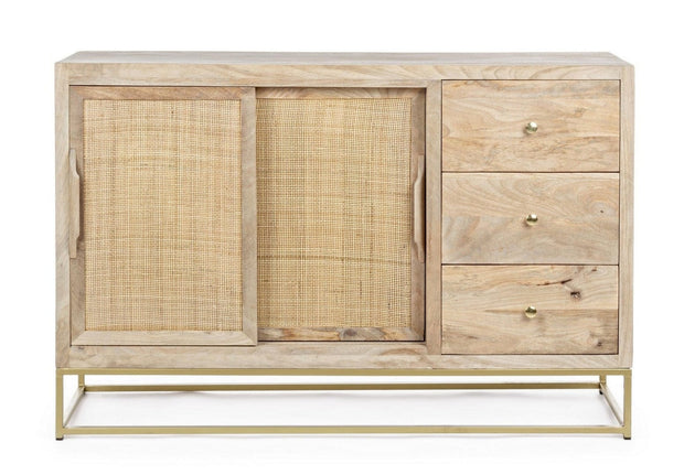 Bizzotto Credenza con 3 cassetti e 2 ante Exor Naturale