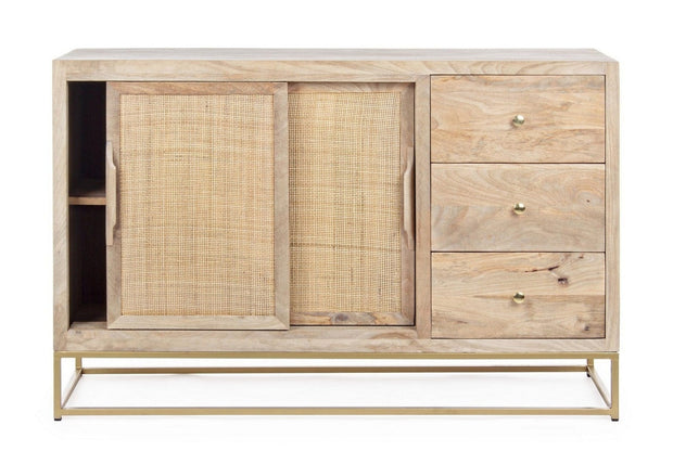 Bizzotto Credenza con 3 cassetti e 2 ante Exor Naturale