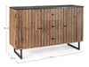 Bizzotto Credenza con 3 cassetti e 2 ante Norfolk Naturale