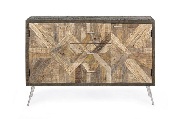 Bizzotto Credenza con 3 cassetti e 2 ante Norwood Naturale