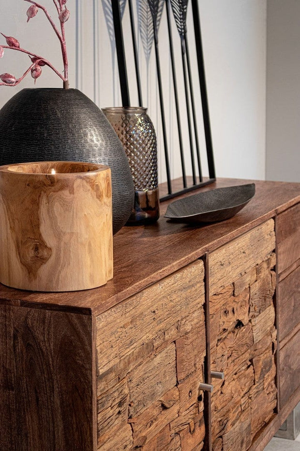 Bizzotto Credenza con 3 cassetti e 2 ante Stanton Naturale