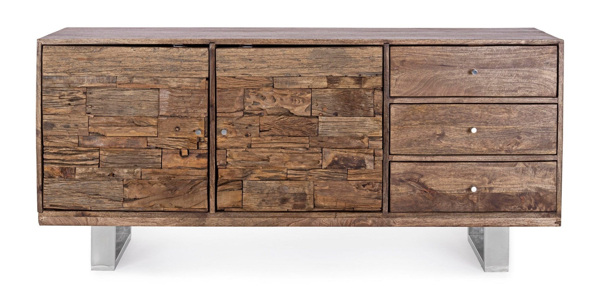 Bizzotto Credenza con 3 cassetti e 2 ante Stanton Naturale