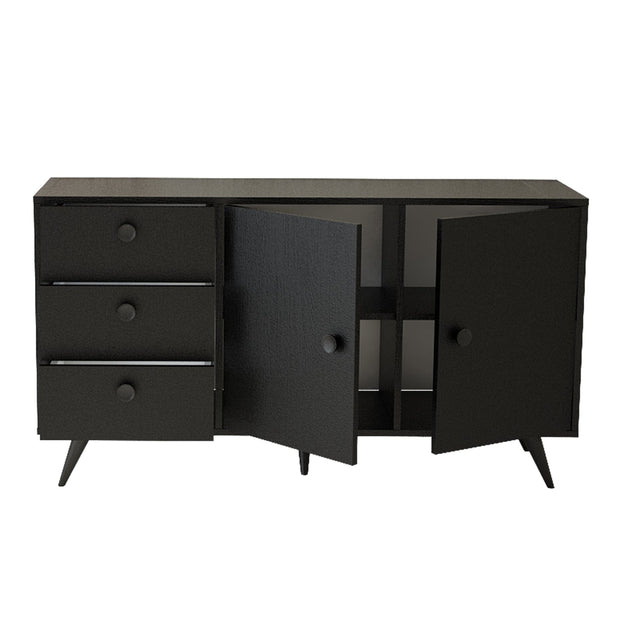 Asir Credenza con 3 cassetti e 2 ante Vilamo VL9-332 Nero