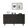 Asir Credenza con 3 cassetti e 2 ante Vilamo VL9-332 Nero