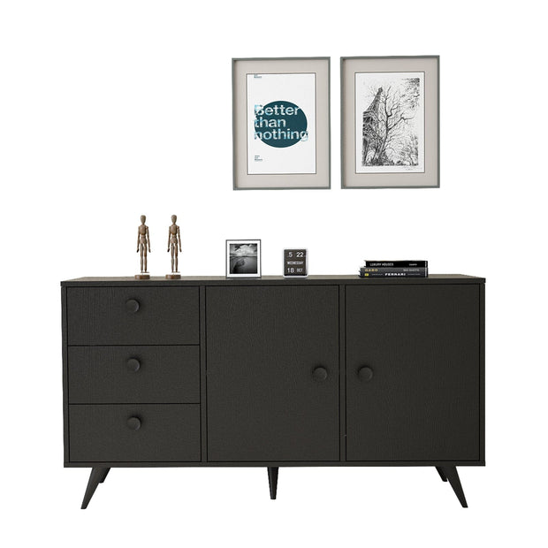 Asir Credenza con 3 cassetti e 2 ante Vilamo VL9-332 Nero