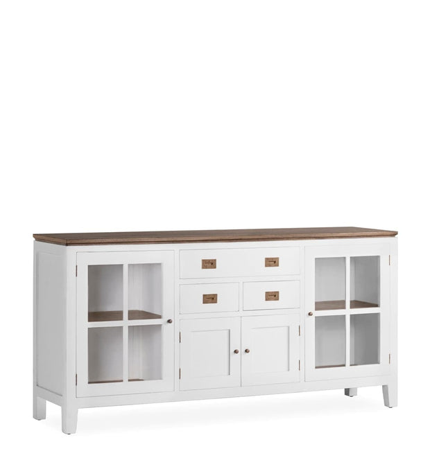 Moycor Credenza con 3 cassetti e 4 ante Everest Bianco