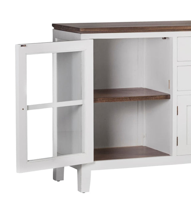 Moycor Credenza con 3 cassetti e 4 ante Everest Bianco