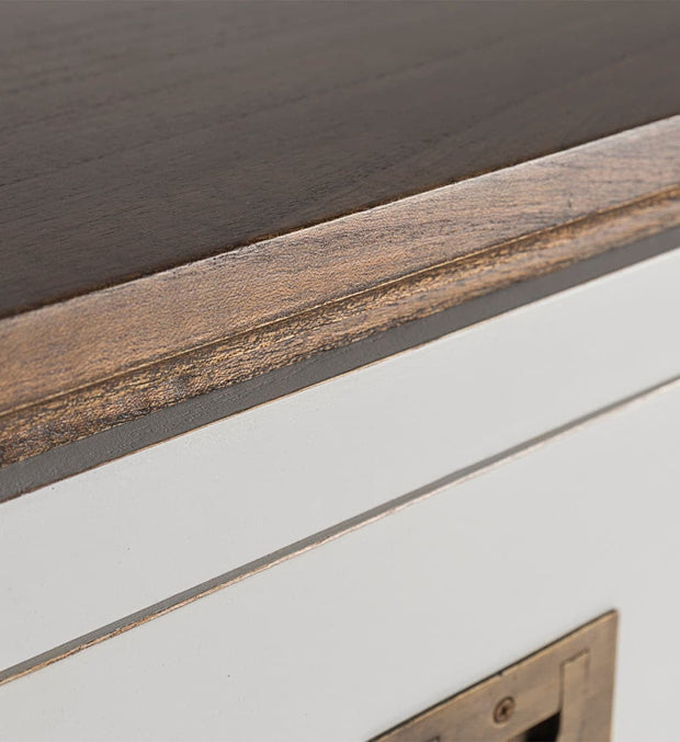 Moycor Credenza con 3 cassetti e 4 ante Everest Bianco
